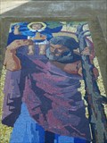 Image for Sv. Krištof  - mozaika na kostele Svatého Ducha, Slavonice, CZ