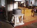 Image for Stone Font Stand, St Margaret of Antioch Church, Lower Halsow, Kent, UK