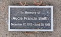 Image for Audie Francis Smith Bench - Half-Day Cemetery - Elmont, KS