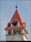 Image for Clocks on Hussite Church / Hodiny sboru Církve ceskoslovenské husitské - Vlašim (Central Bohemia)