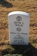 Image for COL Seth L. Weld, US Army -- Fort Sam Houston National Cemetery, San Antonio TX