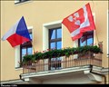 Image for Ledec nad Sázavou - municipal flag on Town Hall / mestská vlajka na radnici - Ledec nad Sázavou (Vysocina)