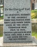 Image for John 15:13 - WWI War Memorial - Astbury, Cheshire, UK.