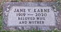 Image for 100 - Jane V. Karns - Memorial Park Cemetery - OKC, OK