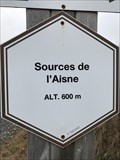 Image for 600 m. Signe d'altitude du lieu Sources de l'Aisne - Manhay - Belgique