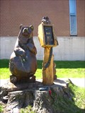 Image for Orangeville tree sculptures: Bear on telephone