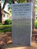Image for Potawatomi Trail of Death marker - McCoy's Mill, New Berlin, IL