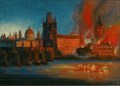 Image for The fire at  the Charles Bridge by Unknown - Prague, Czech Republic