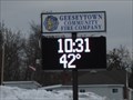Image for Time and Temperature sign at the Geeseytown Community Fire Hall - Hollidaysburg, Pennsylvania