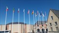 Image for Les drapeaux devant la mairie - La Flèche, Pays de Loire, France
