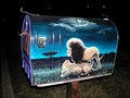 Image for LION PAINTED MAILBOX AT HIGH SCHOOL