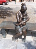 Image for "Bench of Messages"  and the sculpture "Mother and Child",Šumperk,CZ