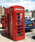 Image for Red Phone Boxes in the Market Square, Richmond, North Yorks.