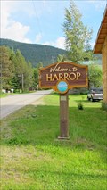 Image for Harrop Dedicated Welcome Sign - Harrop, BC