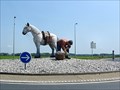 Image for Ginormous Farmer & Horse at D139 in France.