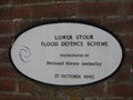 Image for Lower Stour Flood Defence Scheme Plaque - Iford, Hampshire, UK