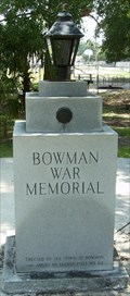 Image for Bowman War Memorial - Bowman, SC