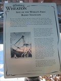 Image for Site of World's First Parabolic Radio Telescope - Wheaton, IL