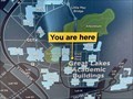 Image for Great Lakes Plaza ‘You Are Here’ Map, Grand Valley State University - Allendale, Michigan USA