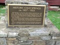 Image for Historic Cold Springs ca. 1857 - 1933 - Portland TN