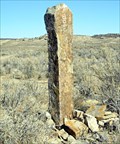Image for CO WY Hand Carved Stone State Line Monument