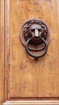 Image for Aldaba de puerta con león tallado - Palazzo Bartolini Salimbeni - Florencia, Italia