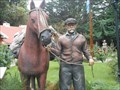 Image for Caballo con estatua de P. Moreno en Intendencia Parque Nacional Los Glaciares, El Calafate, Argentina