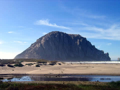 View of Morro rock from afar