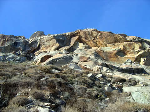 Close up view of Morro Rock