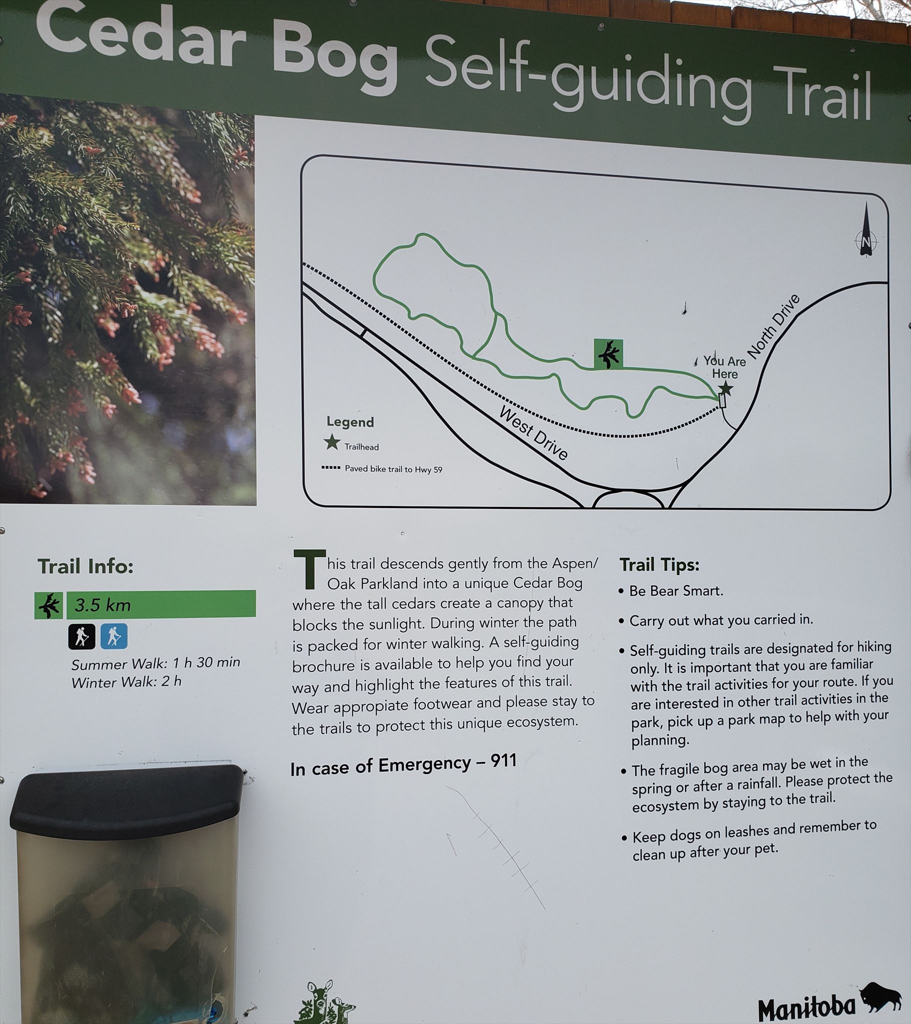 Cedar bog trail map